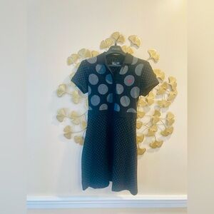Fred Perry Black and Gray Polka Dot mini dress